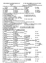 Đề ôn tập thi chất lượng học kỳ II môn Tiếng Anh Lớp 12 - Đề 1 - Năm học 2011-2012 - Sở GD & ĐT Hậu Giang